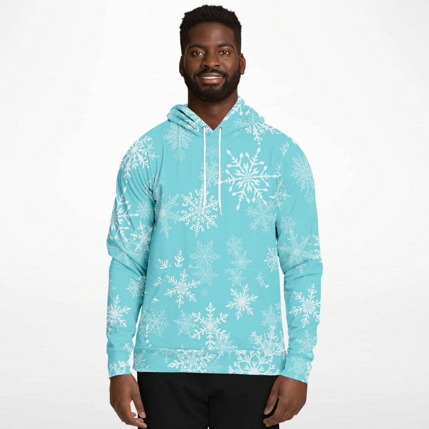 Athletic Hoodie, Snowflake Design, Snow Season, Christmas Season, Winter Season