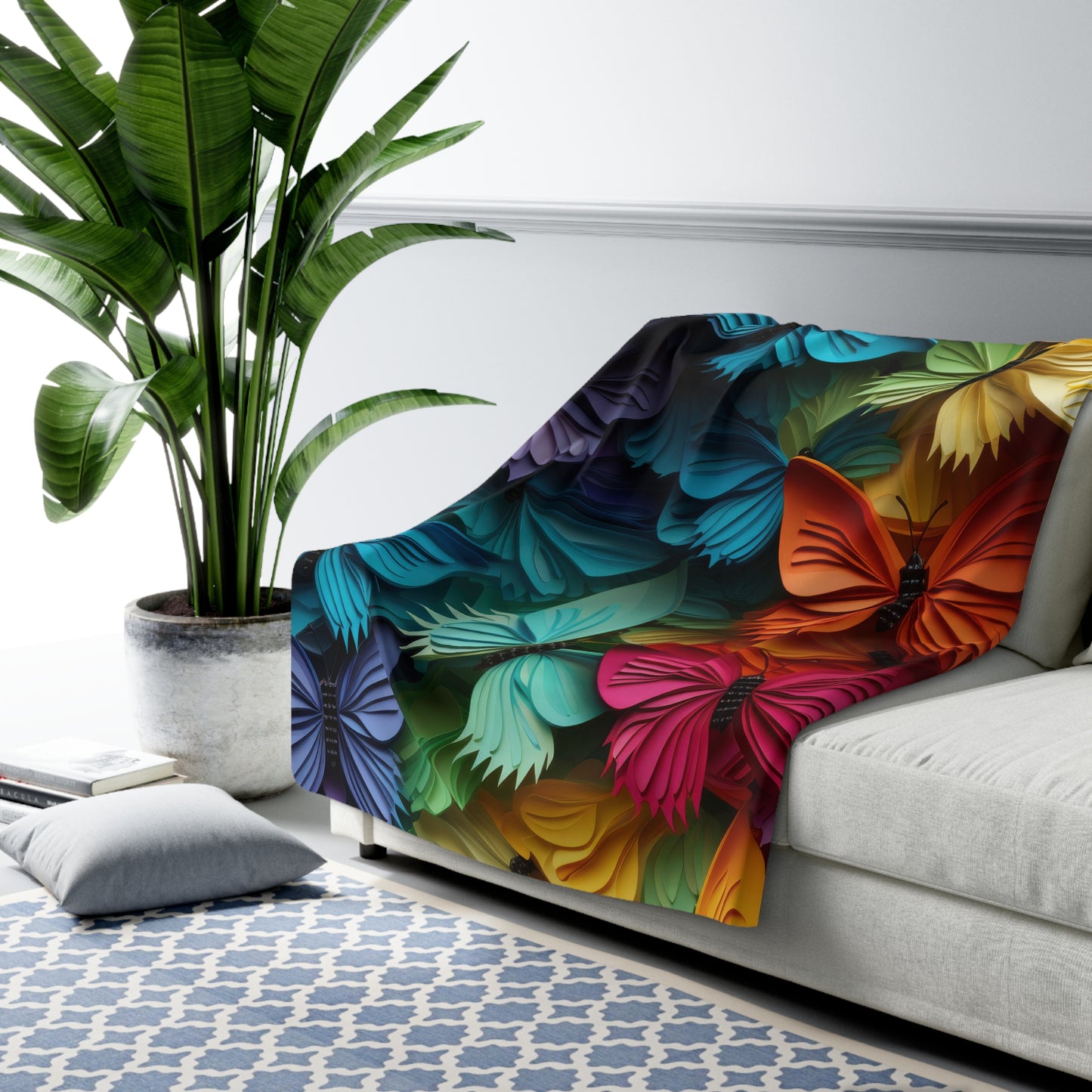 Butterfly Design Art, Butterfly Art, Butterfly Abstract, Sherpa Fleece Blanket