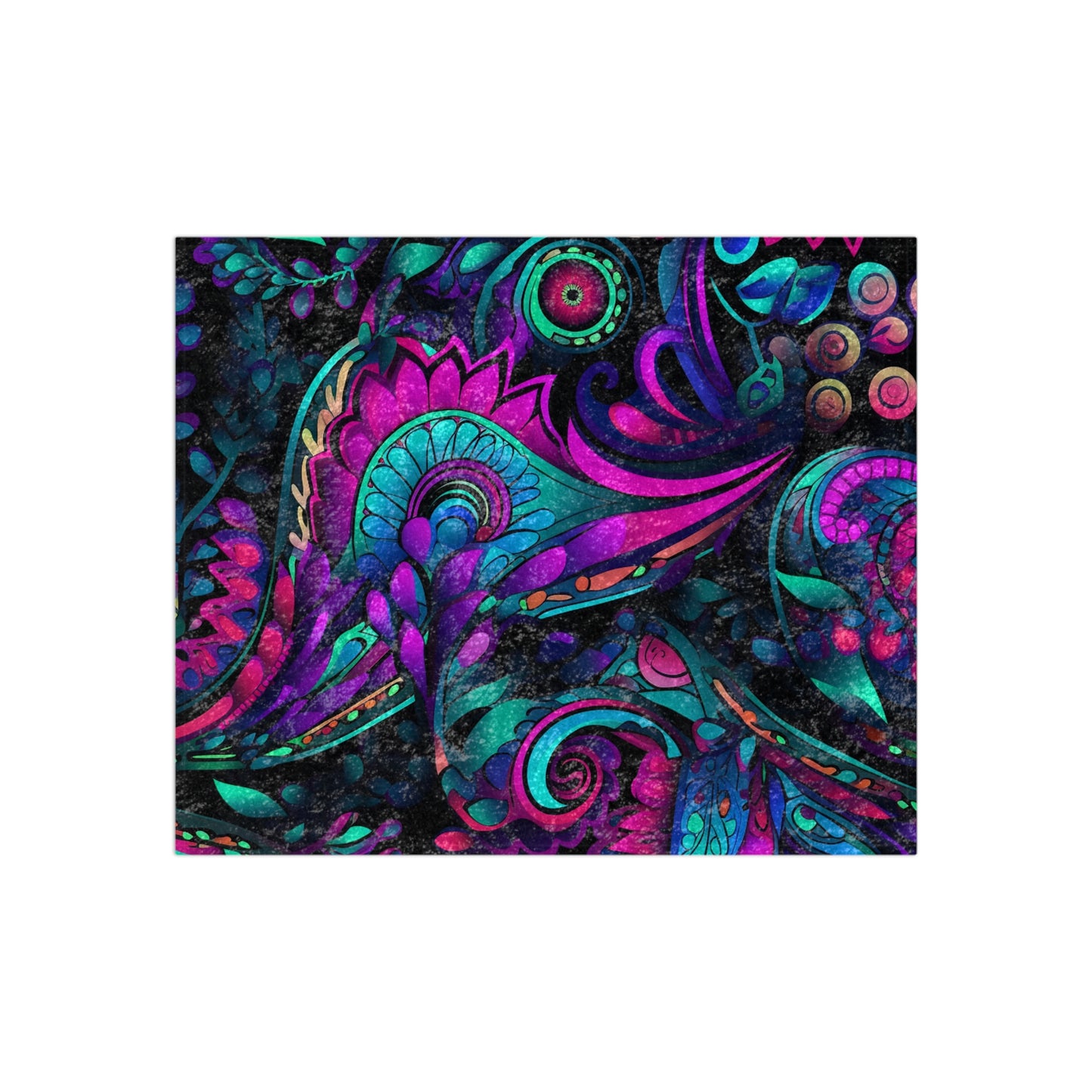 Neon Colorful Design, Neon Abstract, Neon Style, Crushed Velvet Blanket
