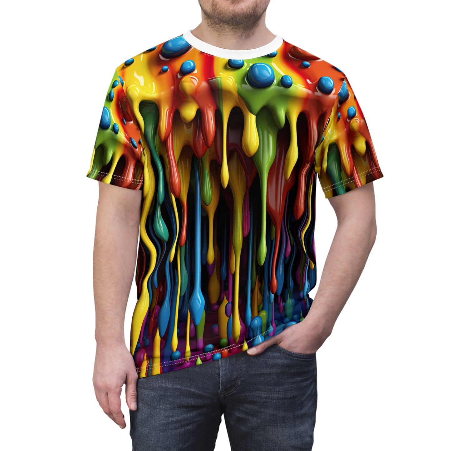 3D Graffiti Paint Drips, Abstract Style, Graffiti Drips Design, Unisex Tee