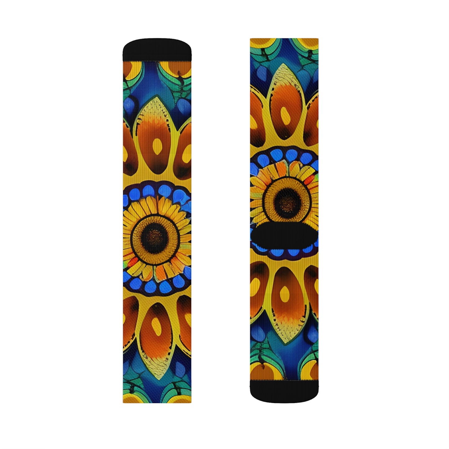 All Over Print Socks, Abstract Style, Paint Design, Mandala Style