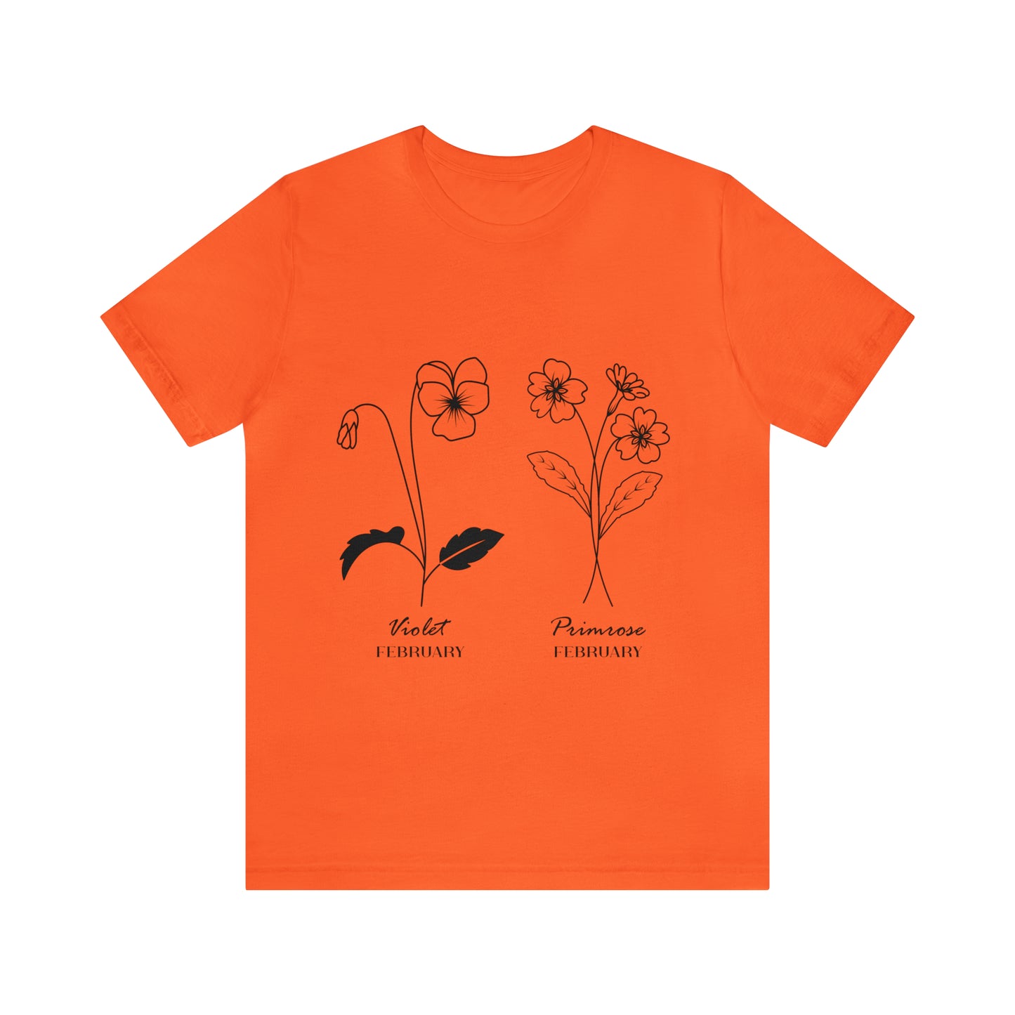 Flowers and Moths Style, February, Unisex Jersey Short Sleeve Tee