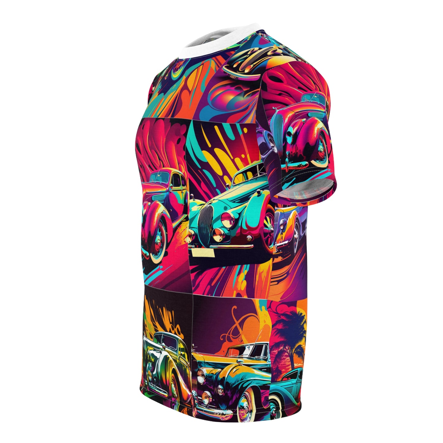 Abstract Style, Classic Cars, Retro Cars, Unisex Cut & Sew Tee