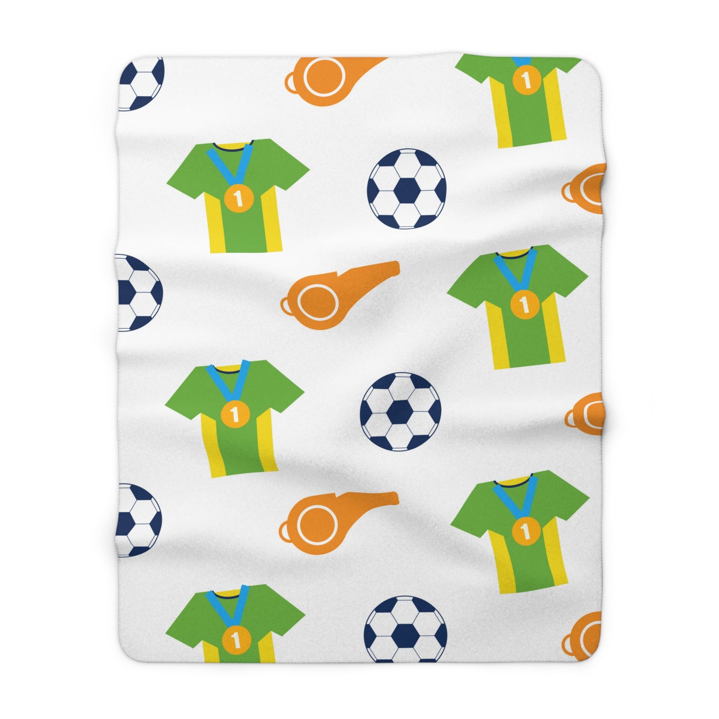 Soccer Field, Football, Sport Art, Sherpa Fleece Blanket