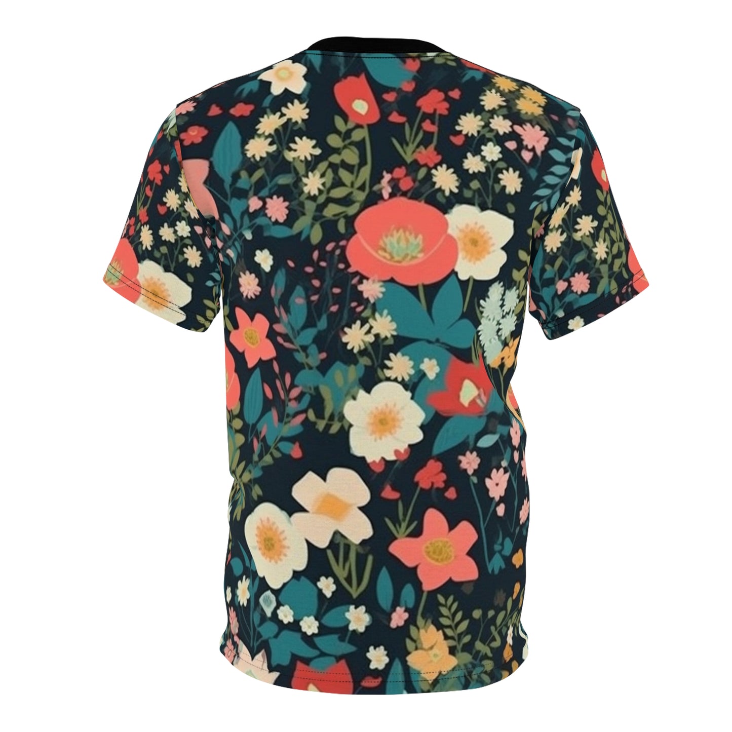 Floral Design, Abstract Style, Unisex Cut & Sew Tee