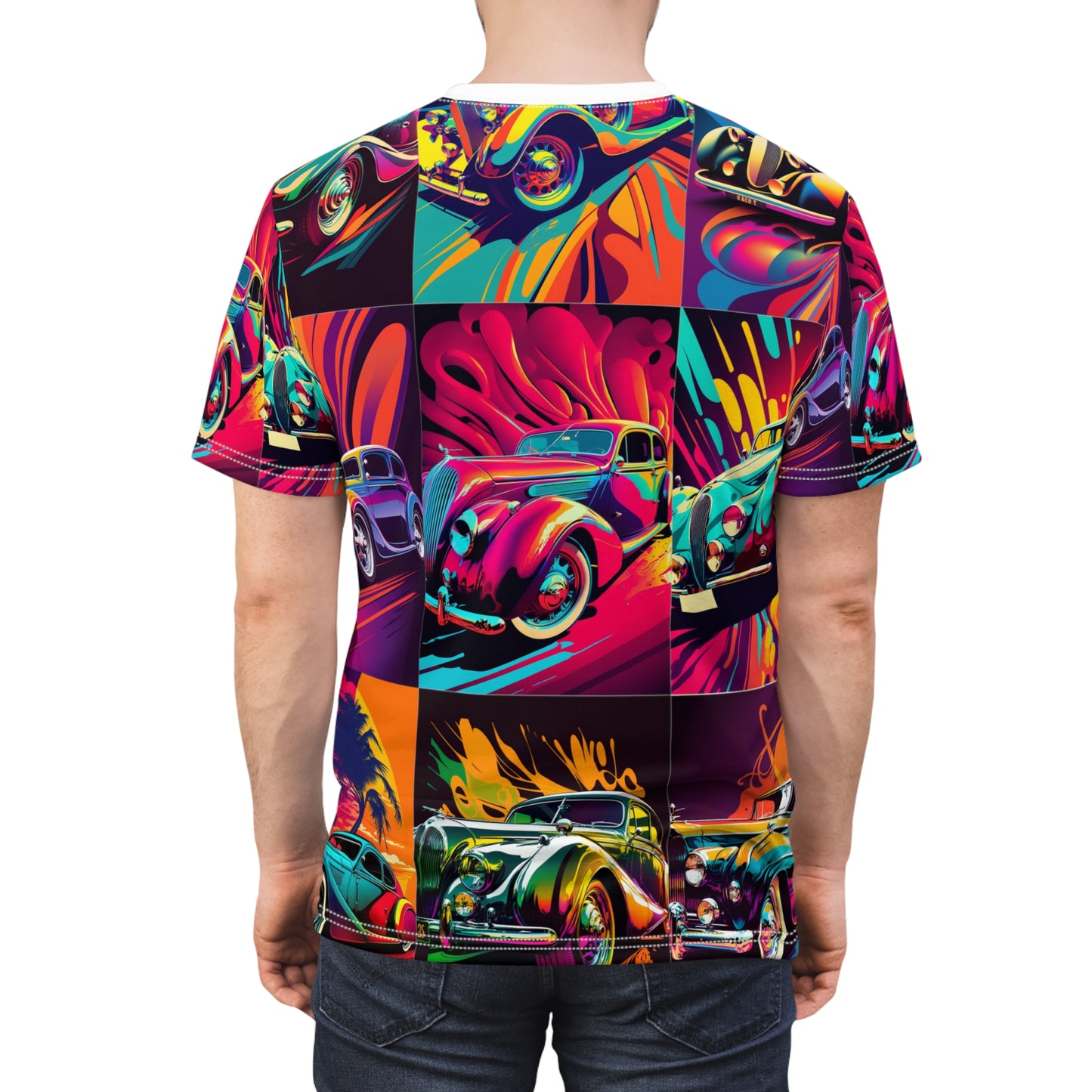 Abstract Style, Classic Cars, Retro Cars, Unisex Cut & Sew Tee