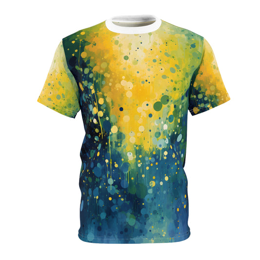 Abstract Style, Colors Design, Colorful Background, Bubbles, Unisex Cut & Sew Tee