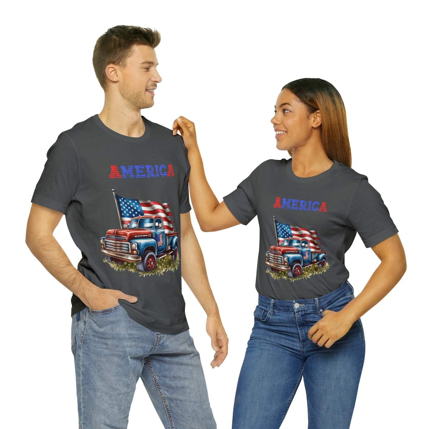 4th of July, American Track, USA, America's Day,  Unisex Jersey Short Sleeve Tee