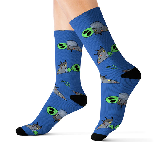 Aliens and UFOs Design, Abstract Art, Space, Mars, Socks