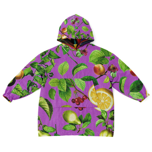 Youth Reversible Snug Hoodie , Paint Drip Design, Fruits Design, 3D Art