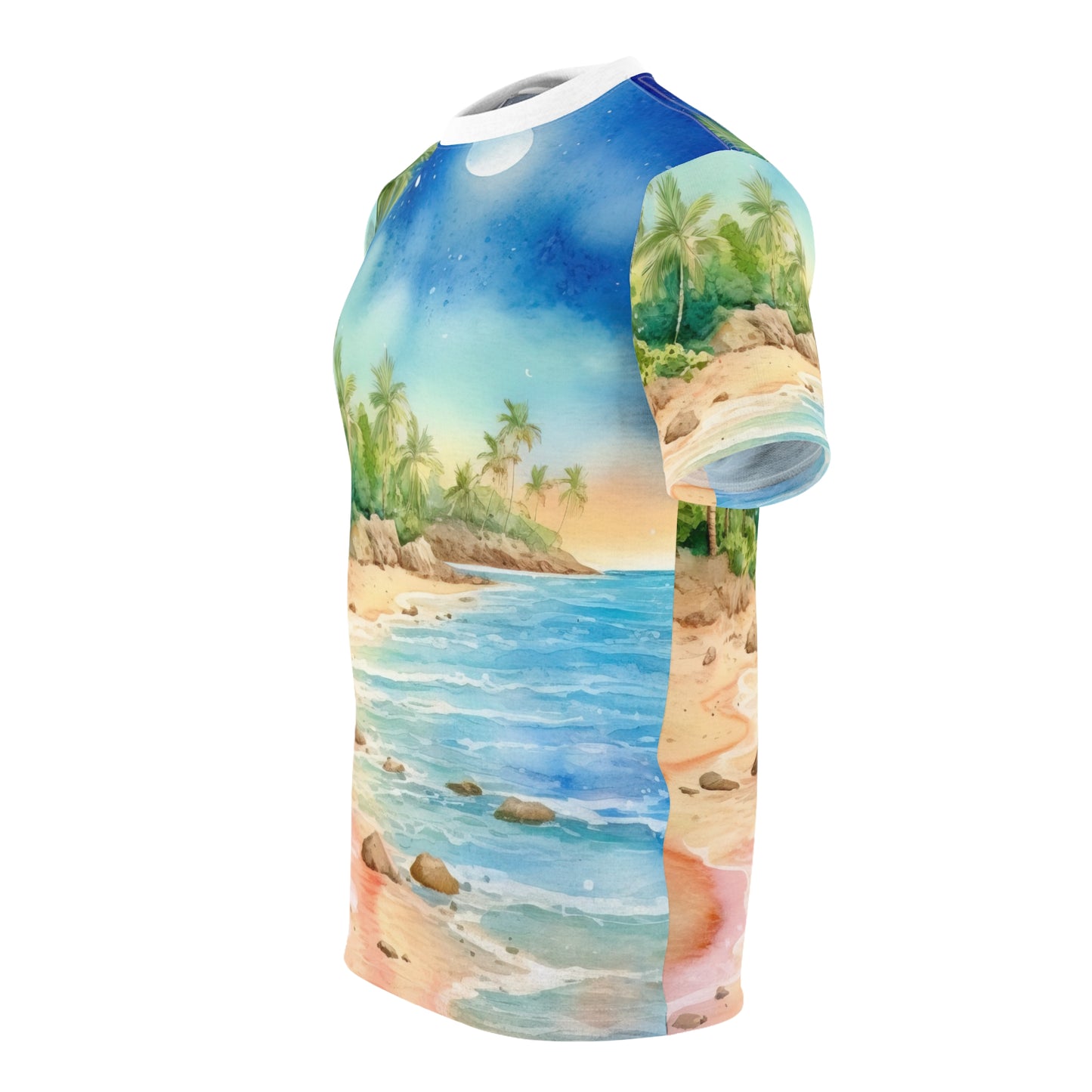 Beach Style, Abstract Style, Ocean Design, Unisex Cut & Sew Tee