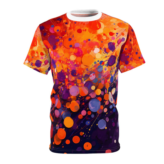 Abstract Style, Colors Design, Colorful Background, Bubbles, Unisex Cut & Sew Tee