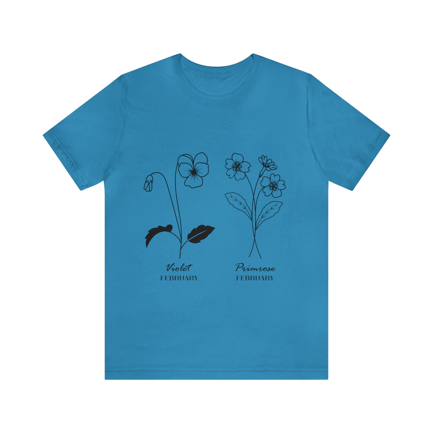 Flowers and Moths Style, February, Unisex Jersey Short Sleeve Tee