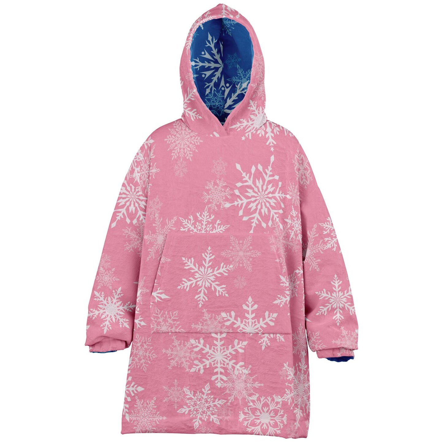 Youth Reversible Snug Hoodie, Snowflake Design, Snow Season, Christmas Season, Winter Season
