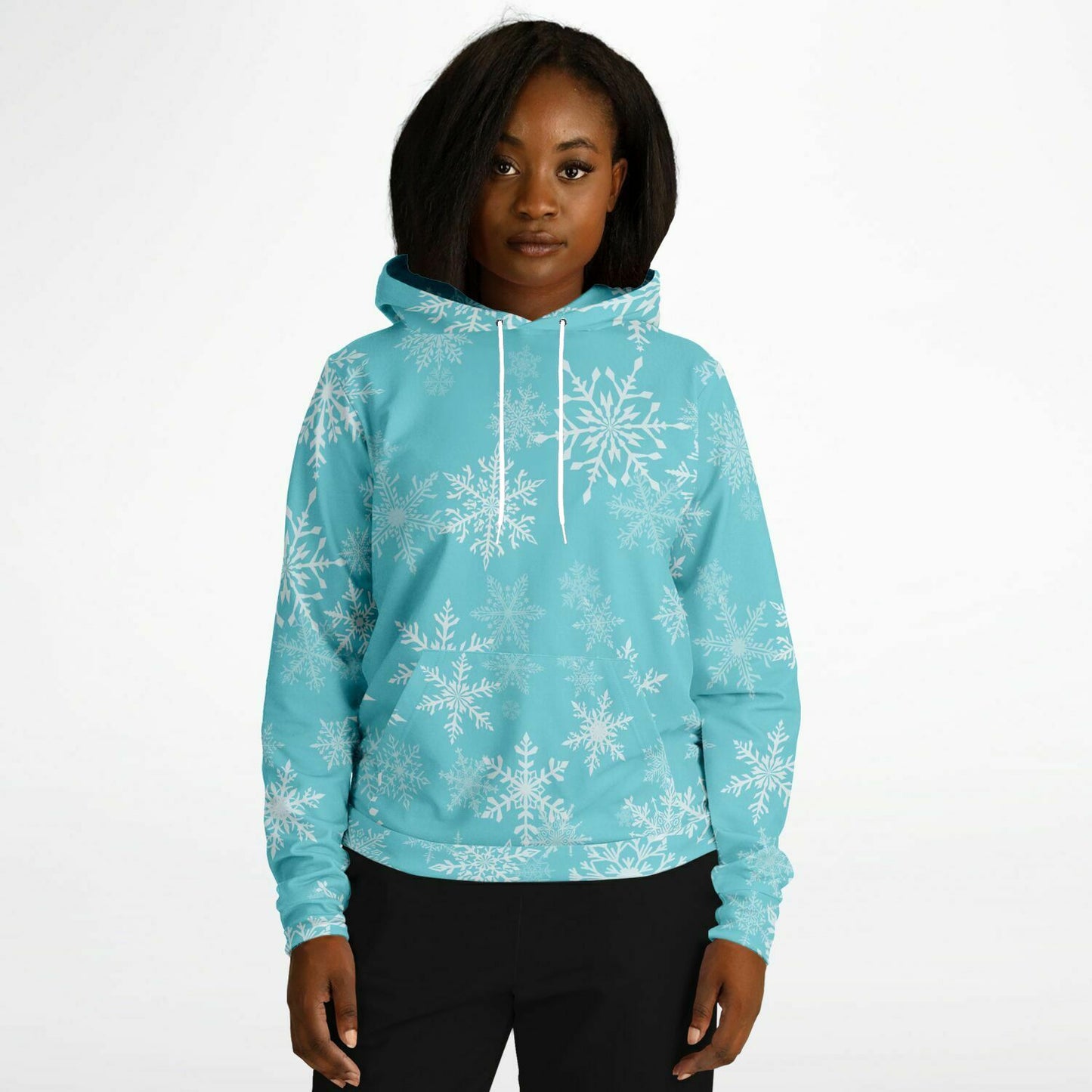 Athletic Hoodie, Snowflake Design, Snow Season, Christmas Season, Winter Season