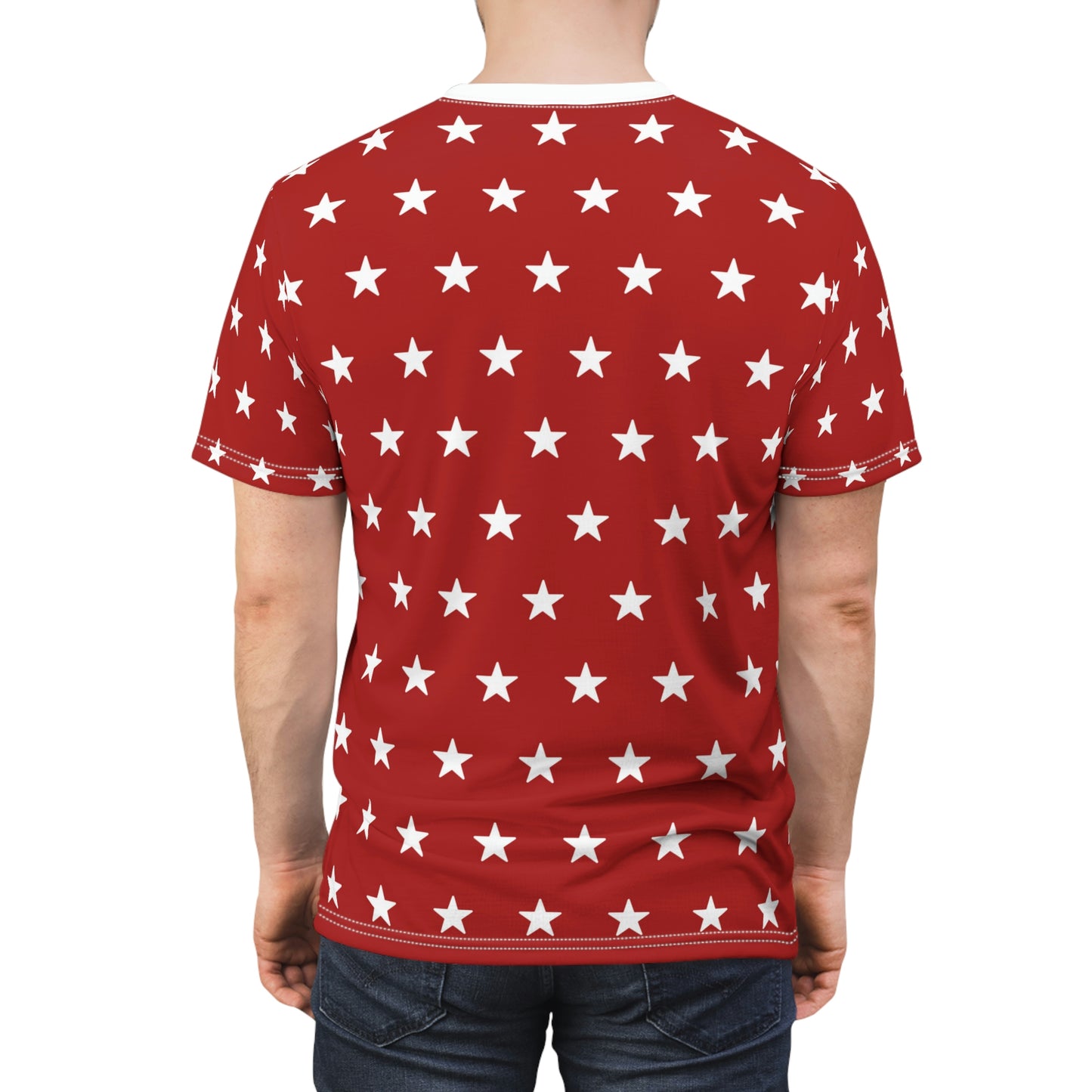 4th of July Style, Abstract Style, white Stars, Unisex Cut & Sew Tee