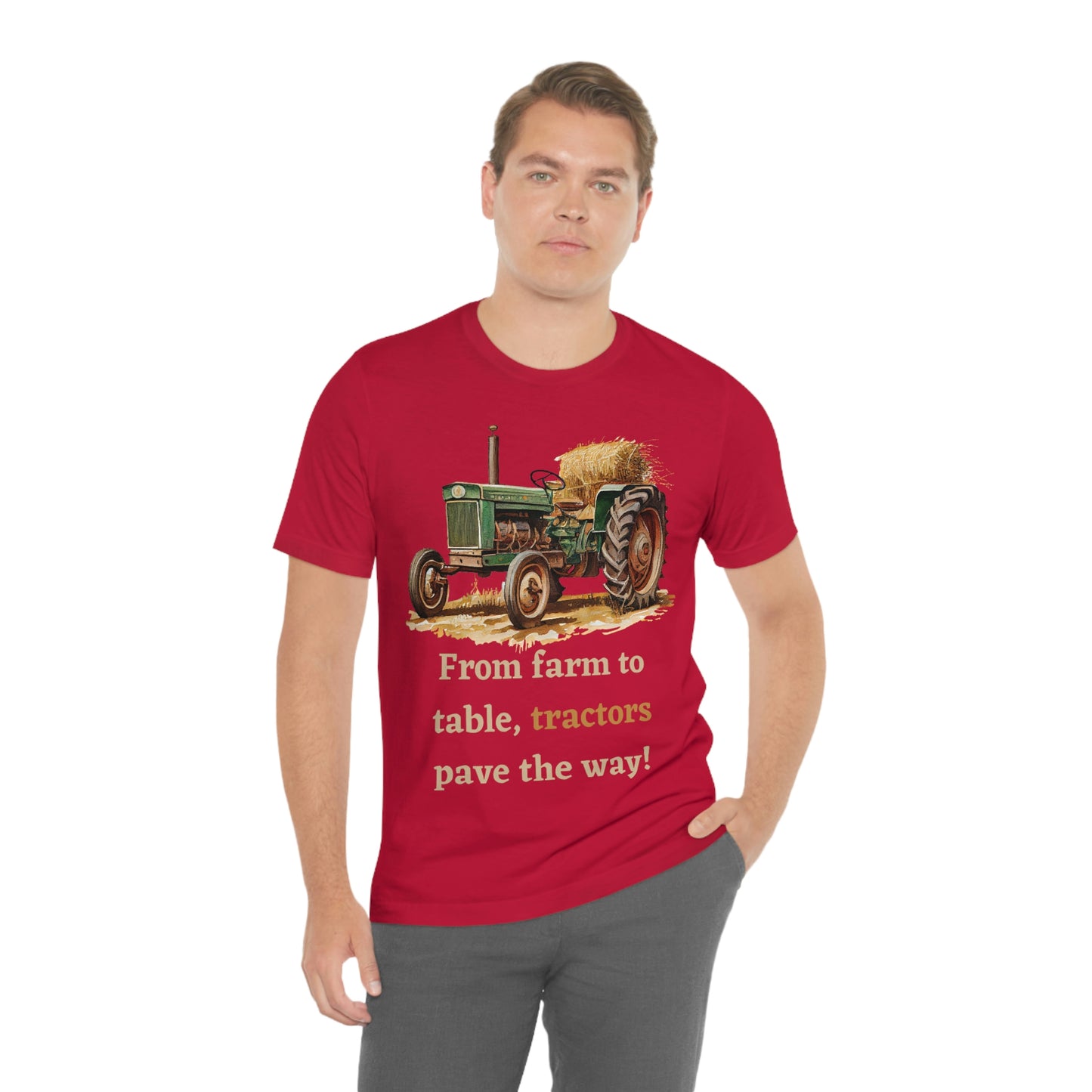 Tractors, Farmer land,  Short Sleeve Tee