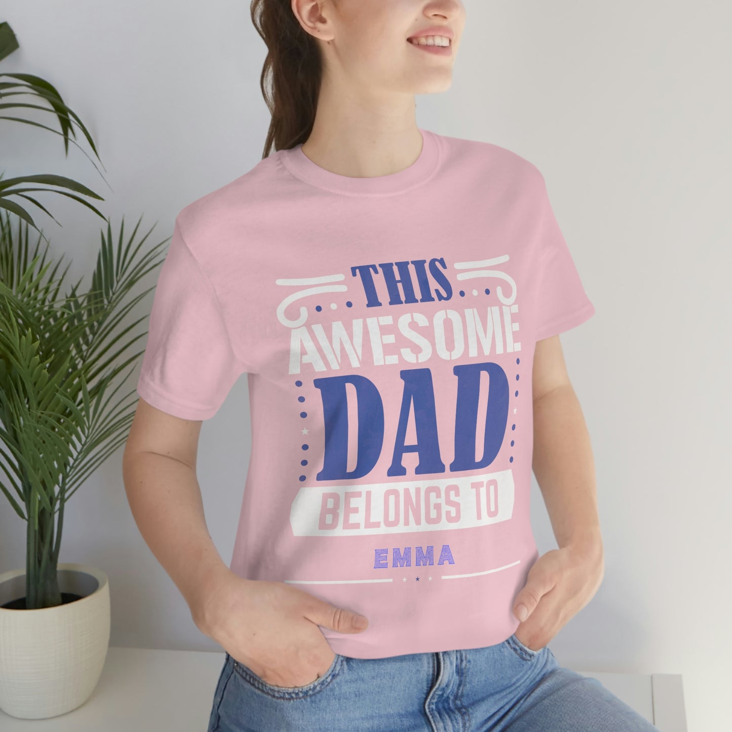 This Awesome Dada Belongs To Emma, Father's Day, Short Sleeve Tee