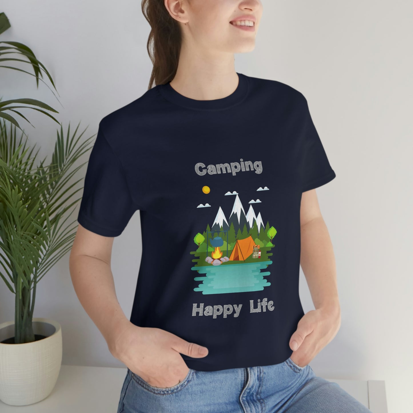 Camping Life, Outdoors, Camping and Fishing,  Short Sleeve Tee
