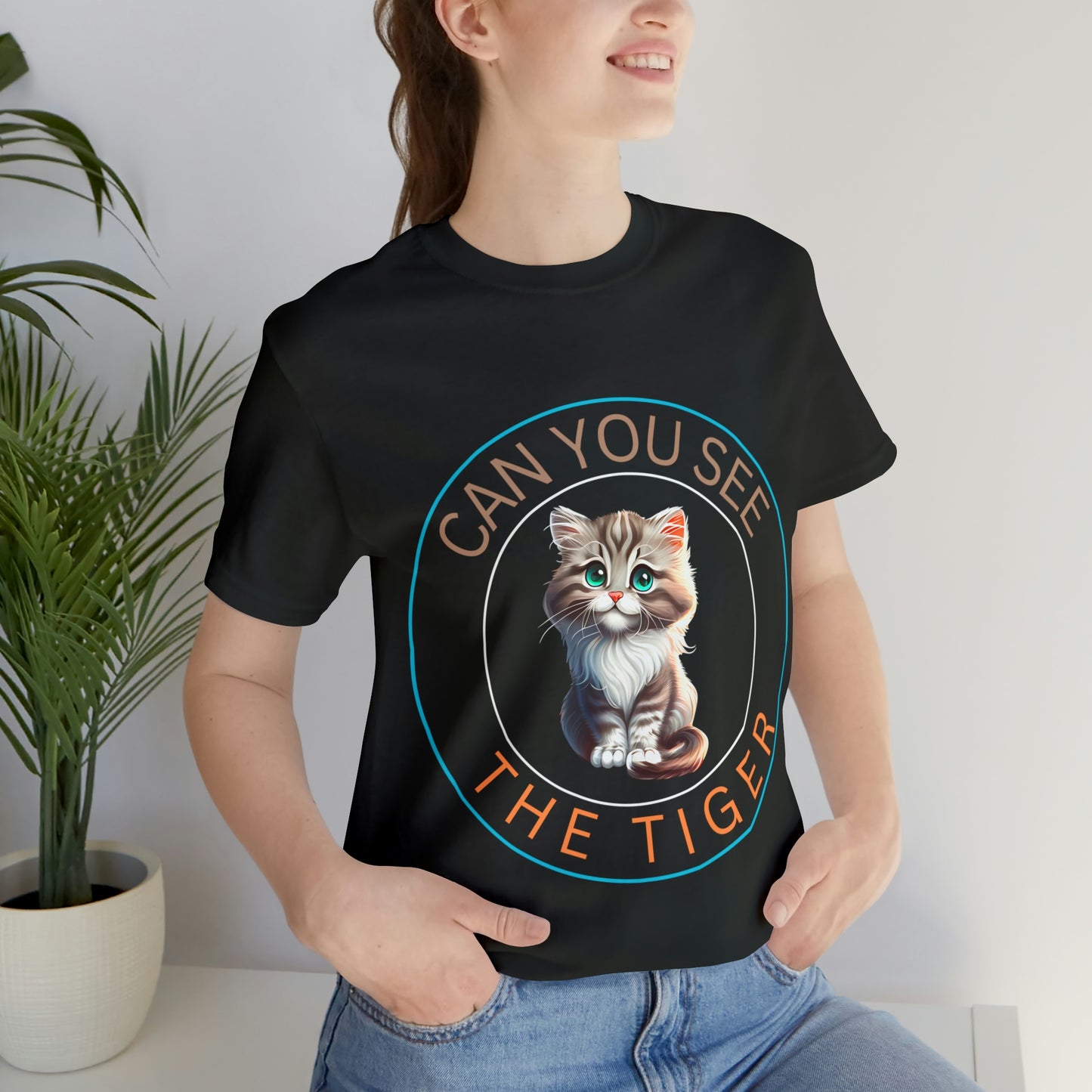 Cute Cat Style, Unisex Jersey Short Sleeve Tee