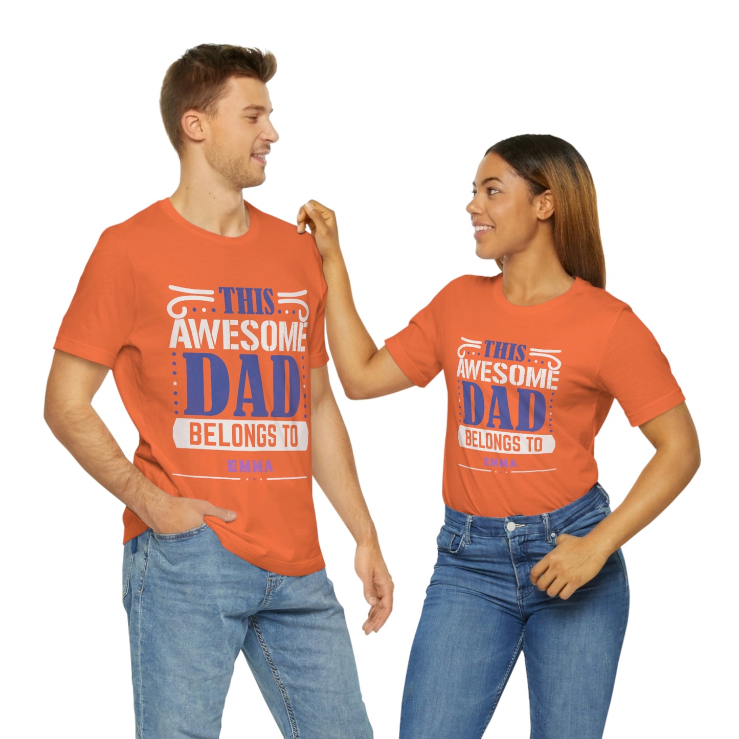 This Awesome Dada Belongs To Emma, Father's Day, Short Sleeve Tee