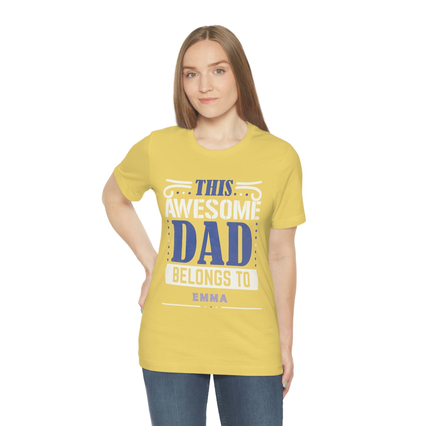 This Awesome Dada Belongs To Emma, Father's Day, Short Sleeve Tee