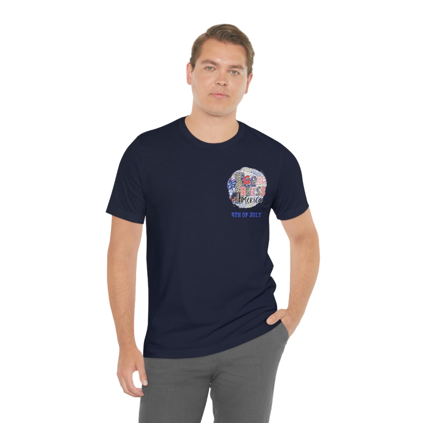 4th of July, America's Day, USA, God Bless America,  Short Sleeve Tee