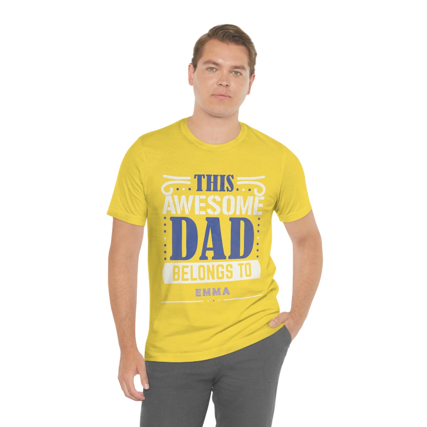 This Awesome Dada Belongs To Emma, Father's Day, Short Sleeve Tee