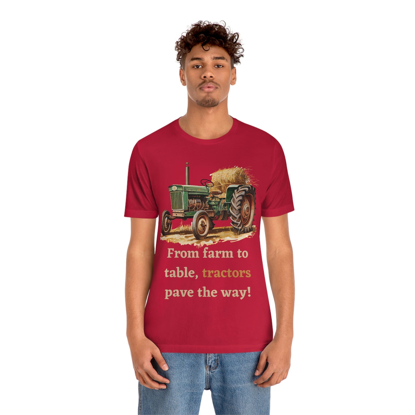 Tractors, Farmer land,  Short Sleeve Tee