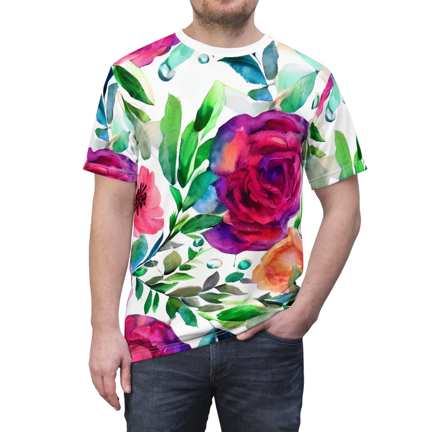 Floral Style, Graffiti Style, Abstract Style, Unisex Cut & Sew Tee