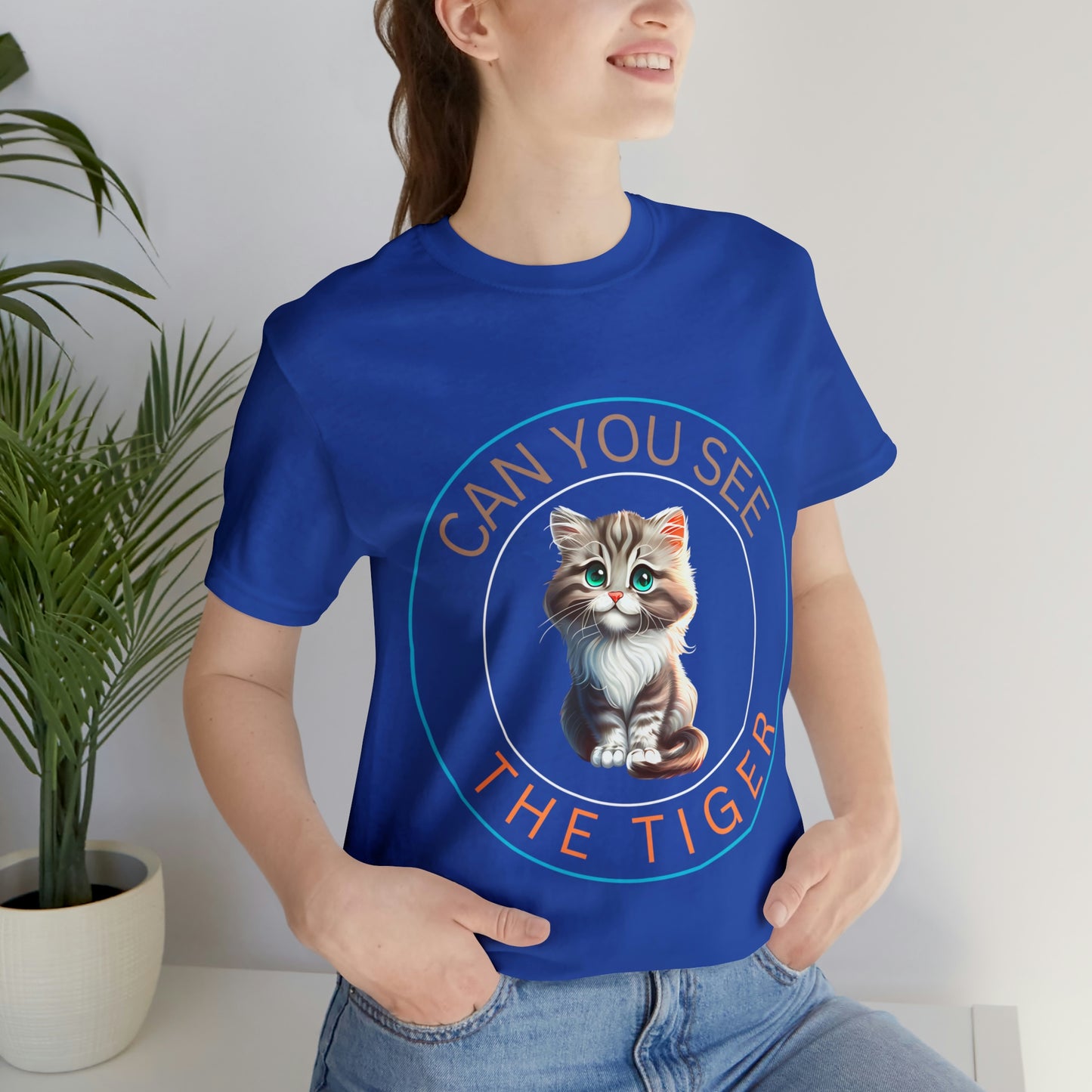 Cute Cat Style, Unisex Jersey Short Sleeve Tee