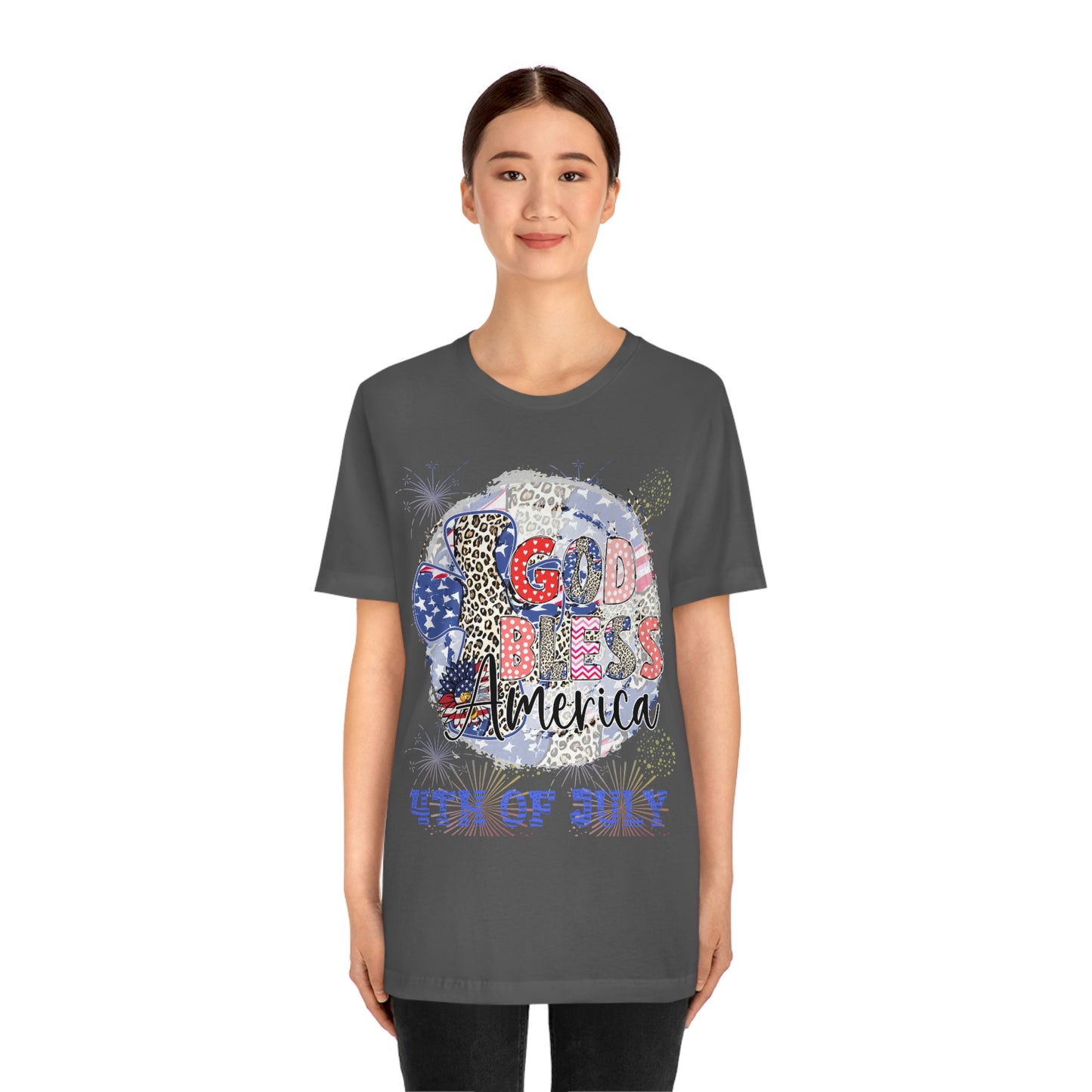 4th of July, America's Day, USA, God Bless America, Short Sleeve Tee