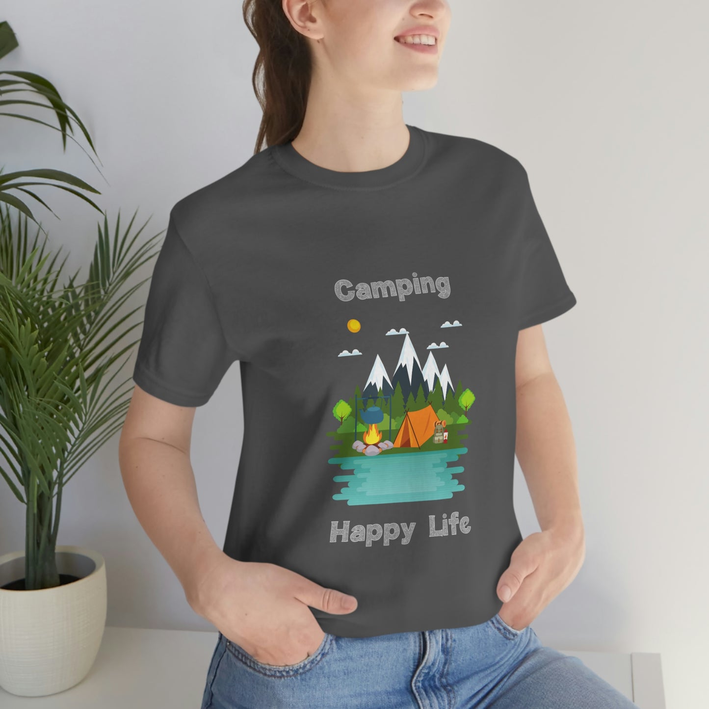 Camping Life, Outdoors, Camping and Fishing,  Short Sleeve Tee